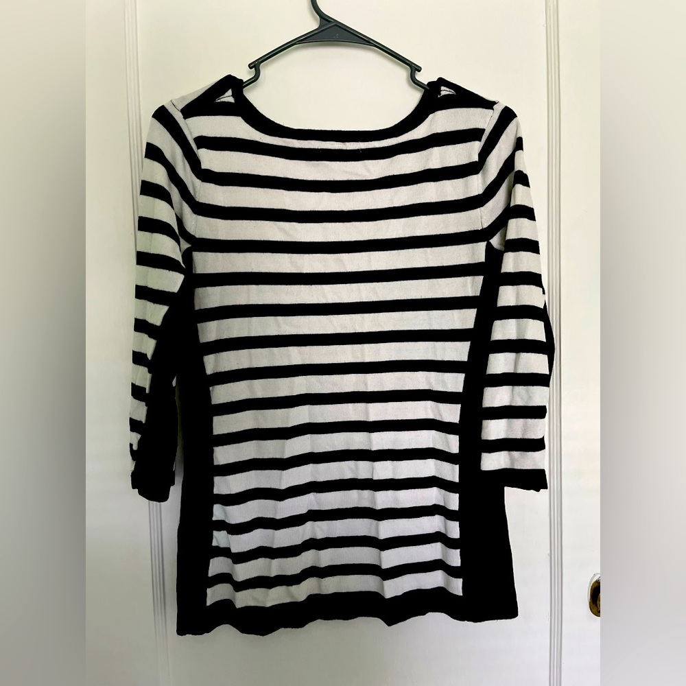 Black and white striped sweat (light fit)